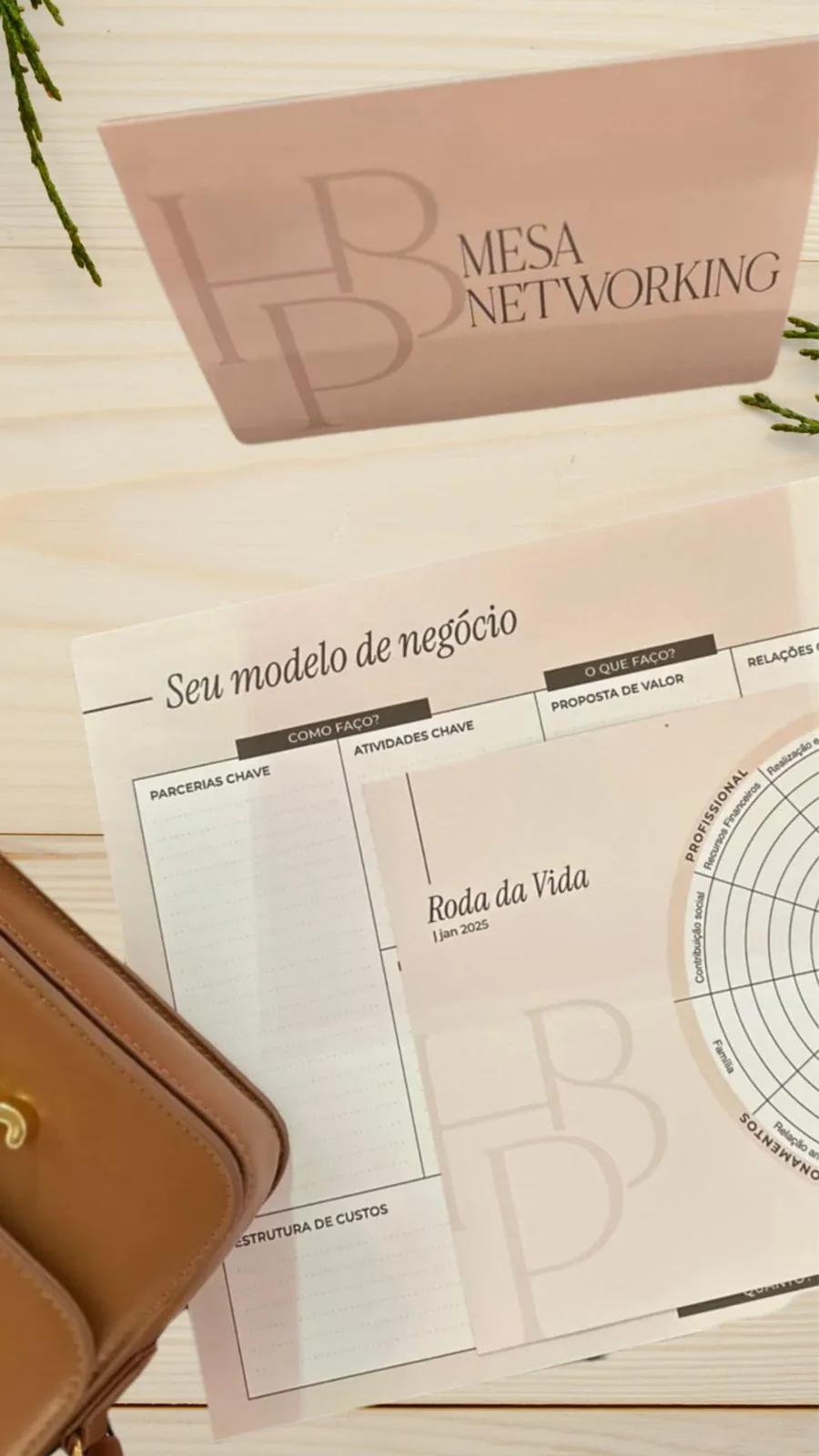 Materiais personalizados para HB Mesa Networking